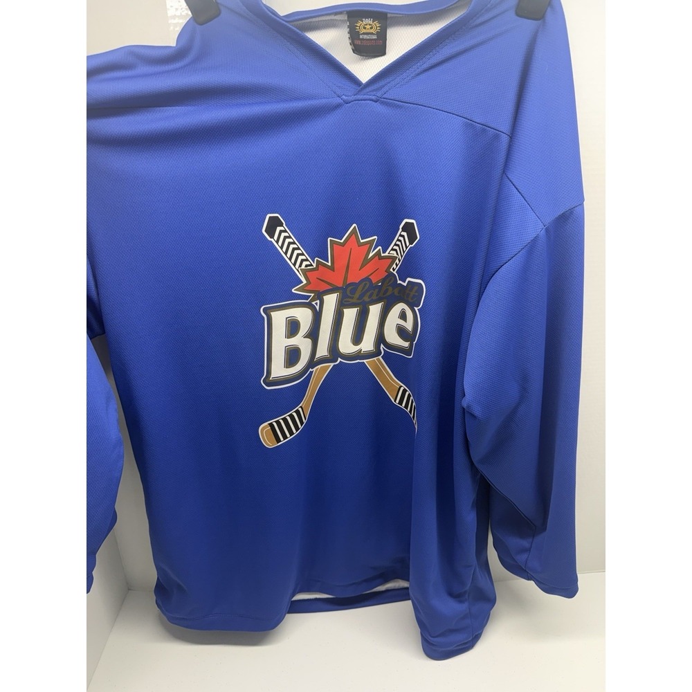 Promo LIMITED-EDITION Authentic LABATT BLUE Beer REVERSIBLE HOCKEY JERSEY XL